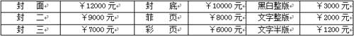 會刊廣告費用