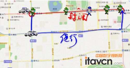 平面交通圖下的道路封閉、繞行方案設計圖