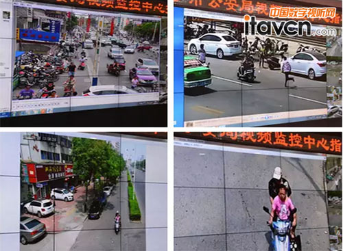 圖2:視頻監控將飛車搶包嫌疑人逃跑路線牢牢鎖定